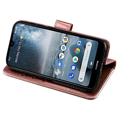 [Wallet Case] Protective Cover with Cash & Card Holder, Stand and Wrist Strap For Nokia 3.2