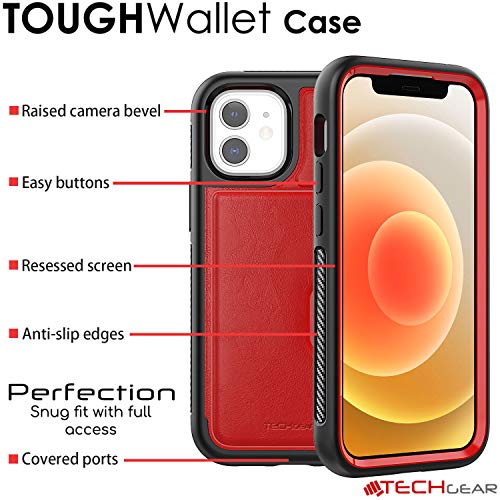 Tough Armoured Wallet 360 ShockProof Case with Card Slots & Stand for Apple iPhone 12 Mini