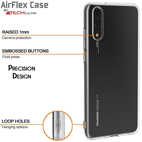 [AirFlex Case] Crystal Clear Slim & Light, Protective,  Soft Gel Cover for Huawei P20