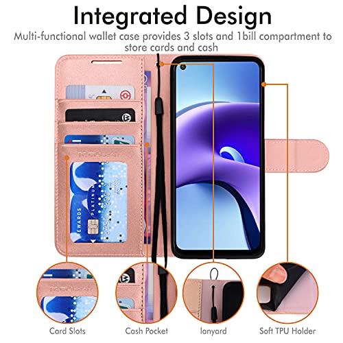 [Wallet Case] Protective Cover with Cash & Card Holder, Stand and Wrist Strap For Oppo RedMi Note 9T 5G