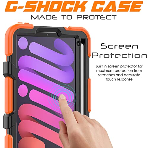 [G-SHOCK Case] Heavy Duty Long Survival Screen Protector Case for Apple iPad Mini 7 / Mini 6 8.3" [7th / 6th Generation]
