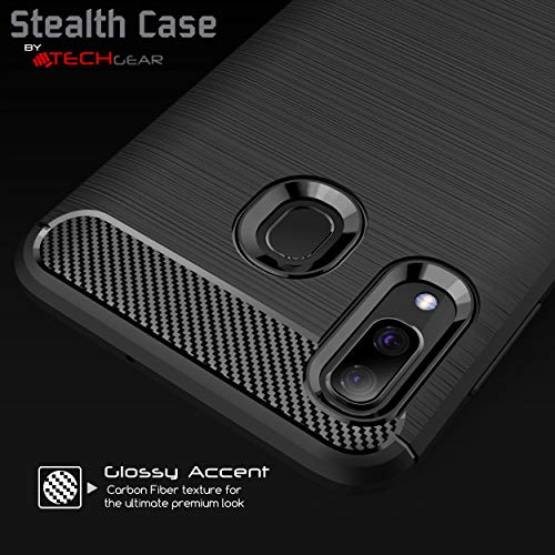 [Stealth Case] Samsung Galaxy A40 Soft Protective Slim Cover with Carbon Fibre Detailing