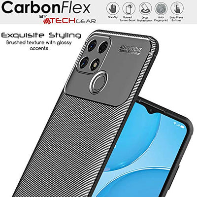 [CarbonFlex Case] Premium Shockproof Soft Slim Cover with Carbon Fibre Effect For Oppo A15 / A15s