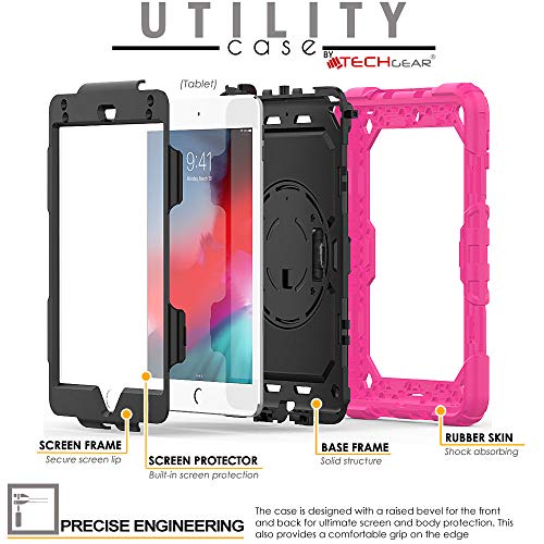 [UTILITY Case] Full Body Shockproof Case with Stand, Hand & Shoulder Strap for Apple iPad Mini 5 / iPad Mini 4