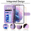 [Wallet Case] Protective Cover with Cash & Card Holder, Stand and Wrist Strap For Samsung Galaxy S22 Plus