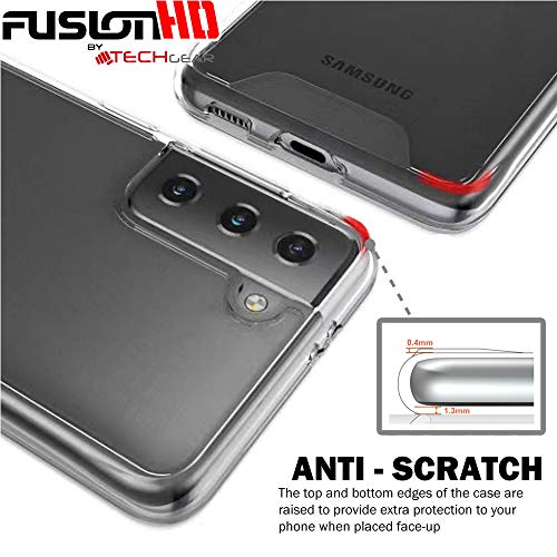 [Fusion HD Case] Shockproof Fused Gel Bumper & Hard Back Slim Clear Cover for Samsung Galaxy Galaxy S23