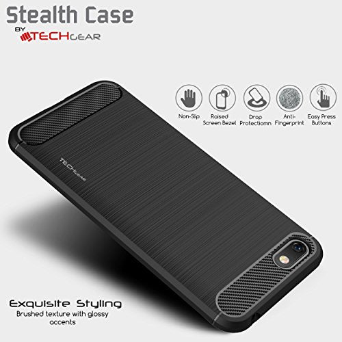 [Stealth Case] Honor 7s Soft Protective Slim Cover with Carbon Fibre Detailing