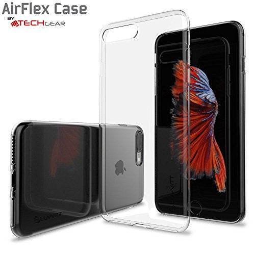 [AirFlex Case] Crystal Clear Slim & Light, Protective,  Soft Gel Cover for iPhone 8 Plus / iPhone 7 Plus