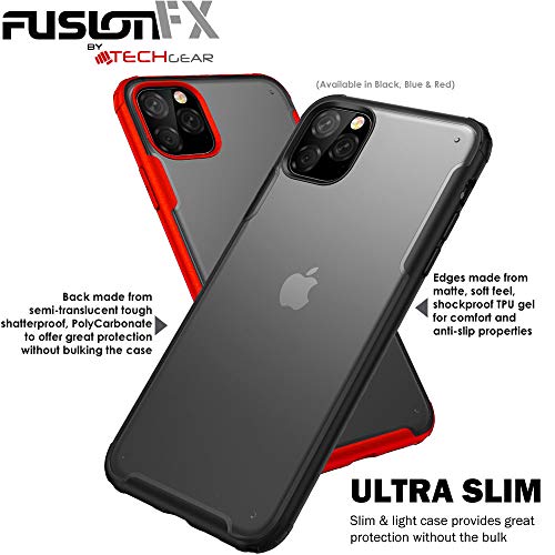 [Fusion FX Case] Slim & Light Tough Fused Gel Bumper & Hard Back Matte Case for iPhone 11 Pro Max