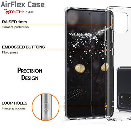 [AirFlex Case] Crystal Clear Slim & Light, Protective,  Soft Gel Cover for Samsung Galaxy Note 10 Lite