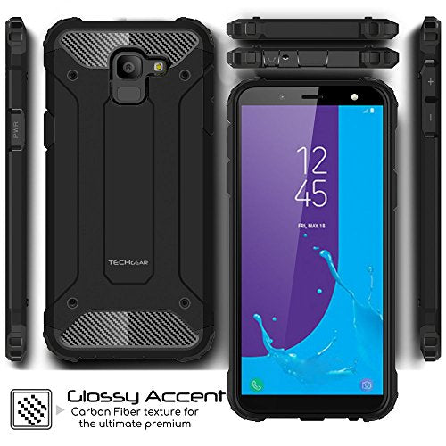 [Tough Armoured Case] ShockProof Dual-Layer Protective Heavy Duty Cover for Samsung Galaxy J6 2018
