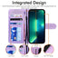 [Wallet Case] Protective Cover with Cash & Card Holder, Stand and Wrist Strap For Apple iPhone 14 Pro Max