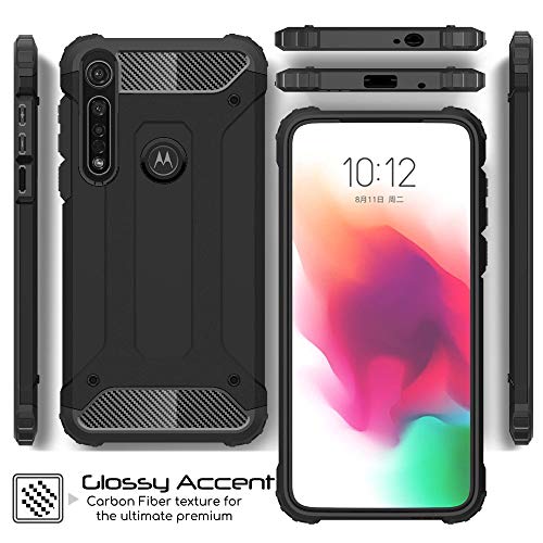 [Tough Armoured Case] ShockProof Dual-Layer Protective Heavy Duty Cover for Motorola Moto G8 Plus
