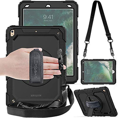 [UTILITY Case] Full Body Shockproof Case with Stand, Hand & Shoulder Strap for Apple iPad Air 3rd Gen 2019 / iPad Pro 10.5"