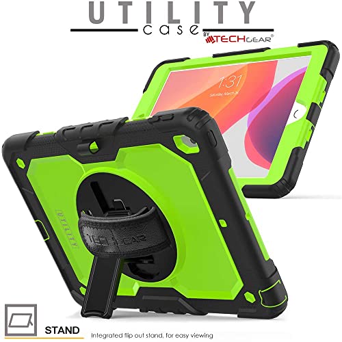 [UTILITY Case] Full Body Shockproof Case with Stand, Hand & Shoulder Strap for Apple iPad 10.2" 2021 - 2019 [9th/8th/7th Generation]