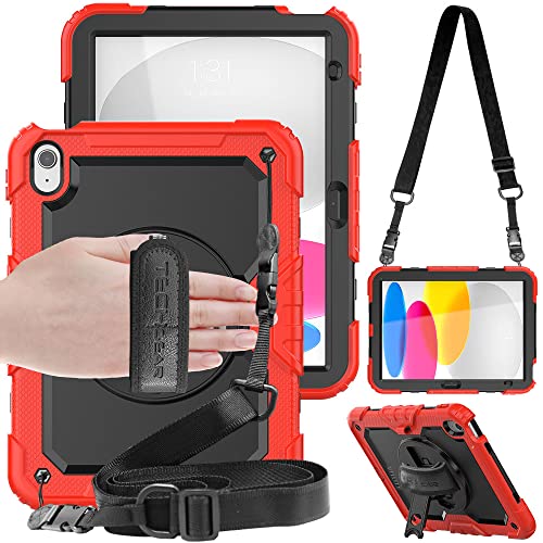 [UTILITY Case] Full Body Shockproof Case with Stand, Hand & Shoulder Strap for Apple iPad 11th & 10th Generation, iPad 2025 / 2022