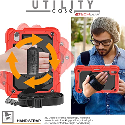 [UTILITY Case] Full Body Shockproof Case with Stand, Hand & Shoulder Strap for Apple iPad Mini 7 / Mini 6 8.3" [7th / 6th Generation]