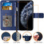 [Wallet Case] Protective Cover with Cash & Card Holder, Stand and Wrist Strap For Apple iPhone 11 Pro Max