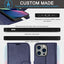 [Leather Wallet Case] Genuine Leather [RFID Blocking] Magnetic Flip Case with Card & Slots and Stand For iPhone 14 Pro