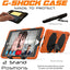 [G-SHOCK Case] Heavy Duty Long Survival Screen Protector Case for iPad 10.2" 2021, 2020, 2019 [9th/8th/7th Generation]