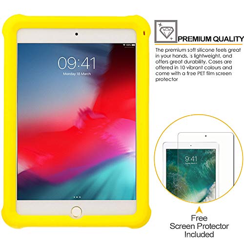[Bumper Case] Shockproof Soft Easy Grip Case for Apple iPad Mini 5 2019, iPad Mini 4