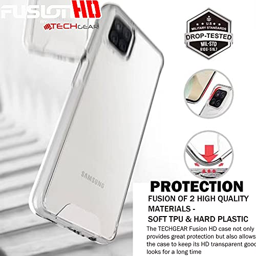 [Fusion HD Case] Shockproof Fused Gel Bumper & Hard Back Slim Clear Cover for Samsung Galaxy A22 5G