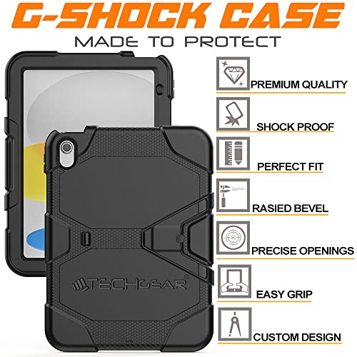 [G-SHOCK Case] Heavy Duty Long Survival Screen Protector Case for Apple iPad 11th & 10th Generation, iPad 2025 / 2022