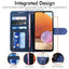 [Wallet Case] Protective Cover with Cash & Card Holder, Stand and Wrist Strap For Samsung Galaxy A32 5G