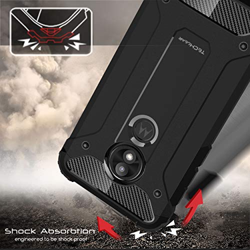 [Tough Armoured Case] ShockProof Dual-Layer Protective Heavy Duty Cover for Motorola Moto E5 Play