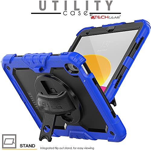 [UTILITY Case] Full Body Shockproof Case with Stand, Hand & Shoulder Strap for Apple iPad 11th & 10th Generation, iPad 2025 / 2022