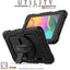 [UTILITY Case] Full Body Shockproof Case with Stand, Hand & Shoulder Strap for Samsung Galaxy Tab A 8.0 2019 (SM-T290 / SM-T295)