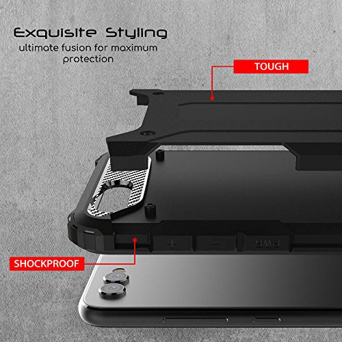[Tough Armoured Case] ShockProof Dual-Layer Protective Heavy Duty Cover for Honor 10