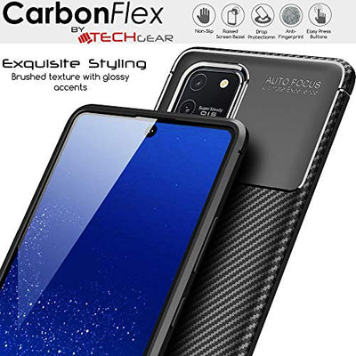 [CarbonFlex Case] Premium Shockproof Soft Slim Cover with Carbon Fibre Effect For Samsung  Galaxy S10 Lite