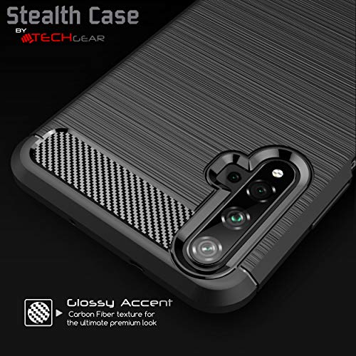 [Stealth Case] Honor 20 and Huawei Nova 5T Soft Protective Slim Cover with Carbon Fibre Detailing