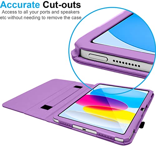 [Folio Case] Smart Cover Stand with Auto Sleep/Wake & Hand Strap For Apple iPad 11th & 10th Generation, iPad 2025 / 2022