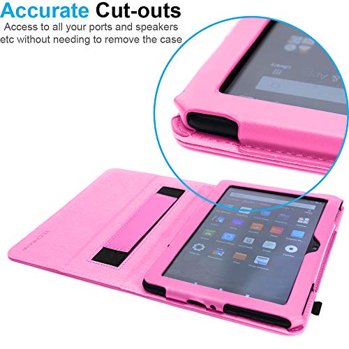 [Folio Case] Smart Cover Stand with Auto Sleep/Wake & Hand Strap For Amazon Fire HD 8" / HD 8" Plus (2024, 2022 & 2020 / 14th, 12th & 10th Generation)