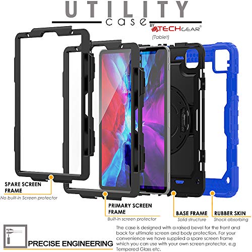 [UTILITY Case] Full Body Shockproof Case with Stand, Hand & Shoulder Strap for Apple iPad Pro 11" 2022 & 2021 [4th & 3rd Generations]