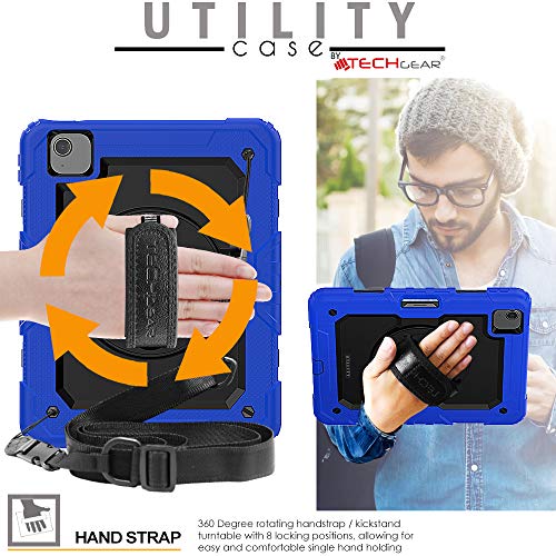 [UTILITY Case] Full Body Shockproof Case with Stand, Hand & Shoulder Strap for Apple iPad Air 5 / Air 4 10.9"