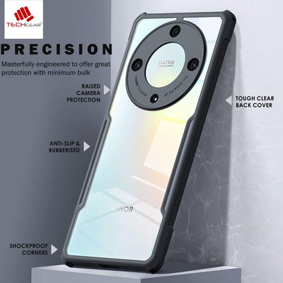 [Fusion Armour Case] Premium Hybrid Tough Heavy Duty, Clear Back, Bumper Case for Honor Magic 5 Lite 5G