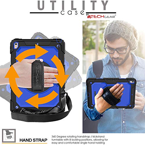 [UTILITY Case] Full Body Shockproof Case with Stand, Hand & Shoulder Strap for Apple iPad Air 3rd Gen 2019 / iPad Pro 10.5"