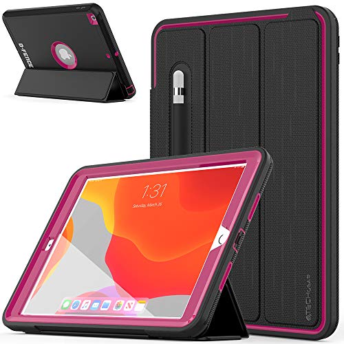 [D-FENCE Case] Tough & Rugged Smart Case For Apple iPad 10.2" 9th, 8th, 7th Generation