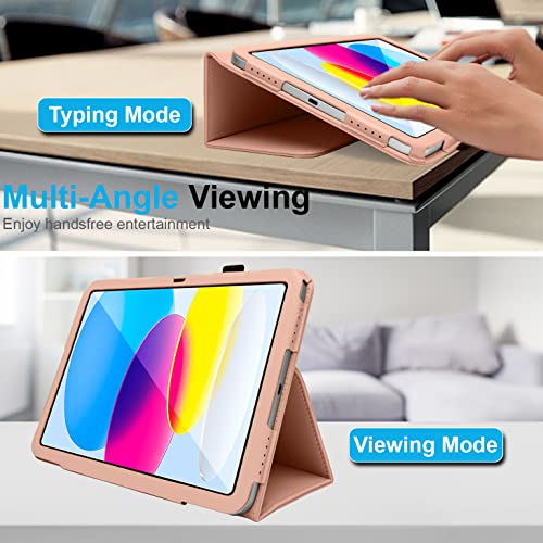 [Folio Case] Smart Cover Stand with Auto Sleep/Wake & Hand Strap For Apple iPad 11th & 10th Generation, iPad 2025 / 2022