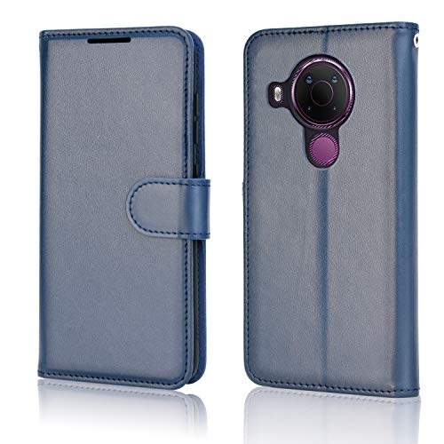 [Wallet Case] Protective Cover with Cash & Card Holder, Stand and Wrist Strap For Nokia 5.4
