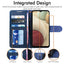 [Wallet Case] Protective Cover with Cash & Card Holder, Stand and Wrist Strap For Samsung Galaxy A12