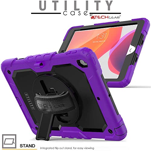 [UTILITY Case] Full Body Shockproof Case with Stand, Hand & Shoulder Strap for Apple iPad 10.2" 2021 - 2019 [9th/8th/7th Generation]