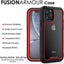 [Fusion Armour Case] Premium Slim Hybrid Tough Heavy Duty, Clear Back Bumper Case for iPhone 11 Pro