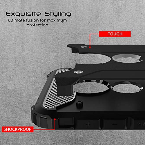 [Tough Armoured Case] ShockProof Dual-Layer Protective Heavy Duty Cover for Motorola Moto E5 Play