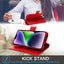 [Leather Wallet Case] Genuine Leather [RFID Blocking] Magnetic Flip Case with Card & Slots and Stand For iPhone 14 6.1"