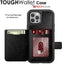 Tough Armoured Wallet 360 ShockProof Case with Card Slots & Stand for Apple iPhone 12 Pro Max