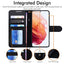 [Wallet Case] Protective Cover with Cash & Card Holder, Stand and Wrist Strap For Samsung Galaxy S21 FE 5G